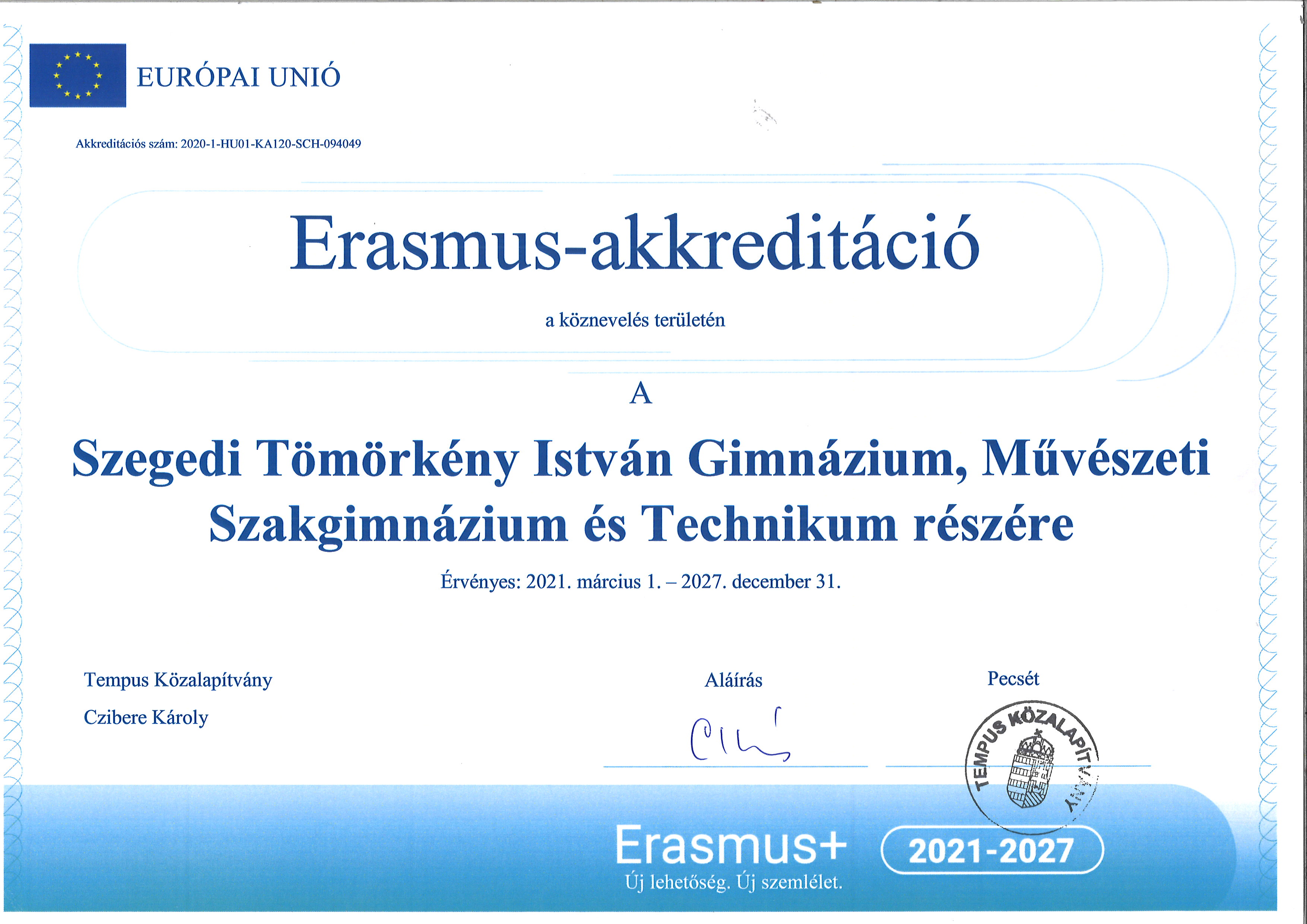 Erasmus Akreditáció